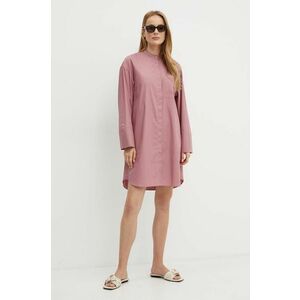 MAX&Co. rochie din bumbac culoarea roz, mini, oversize, 2426226031200 imagine