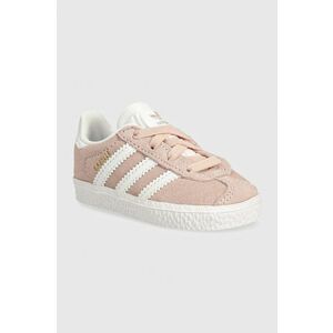 adidas Originals sneakers pentru copii GAZELLE CF EL culoarea roz, IH0336 imagine