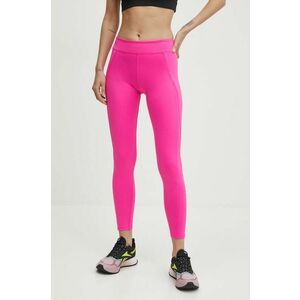 Reebok leggins de antrenament Lux Contour culoarea roz, neted, 100076336 imagine