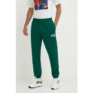Reebok pantaloni de trening Brand Proud culoarea verde, cu imprimeu, 100076462 imagine