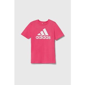 adidas tricou de bumbac pentru copii LK BL CO TEE culoarea roz, IX7329 imagine