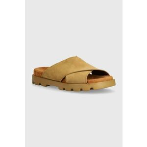 Camper papuci din piele Brutus Sandal femei, culoarea maro, cu platforma, K201321-017 imagine