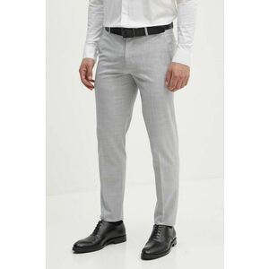 Michael Kors pantaloni de lana culoarea gri, drept, MK0SP01026 imagine