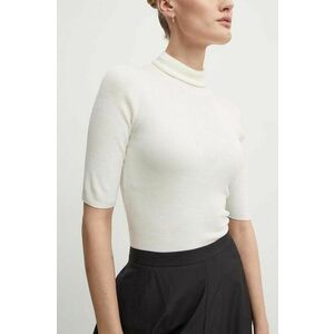 Theory pulover de lana femei, culoarea bej, light, cu turtleneck, J1111703 imagine