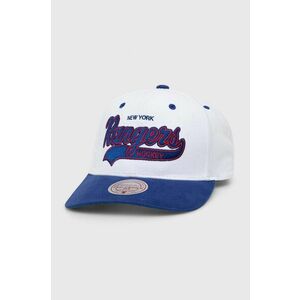 Mitchell&Ness șapcă de baseball din bumbac NHL NEW YORK RANGERS culoarea alb, cu imprimeu imagine