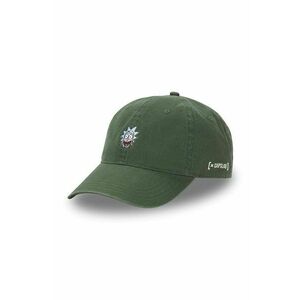 Capslab șapcă de baseball din bumbac Rick and Morty culoarea verde, cu imprimeu, CL/REM4/1/CD/HEA imagine