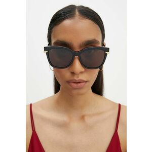 Bottega Veneta ochelari de soare femei, culoarea negru imagine
