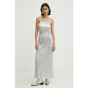 Never Fully Dressed rochie Luna culoarea argintiu, maxi, evazati, NFDDR1400 imagine