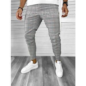 Pantaloni barbati casual regular fit in carouri B8506 63-4 E~ imagine