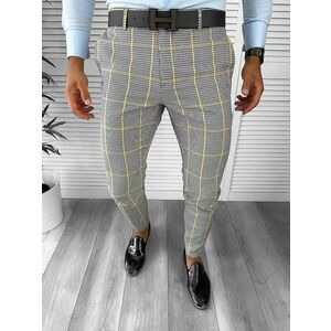 Pantaloni barbati eleganti regular fit carouri 2019 B5-5 E 15-3 imagine