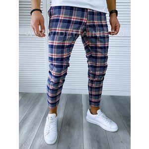 Pantaloni barbati casual regular fit in carouri B1731 P18-4.3/ E 14-2 imagine