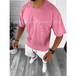 Tricou barbati roz oversize B6343 P1-5.1 imagine