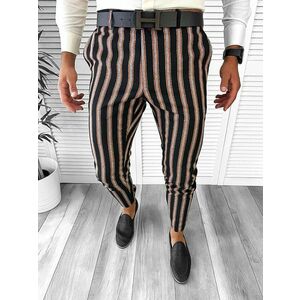 Pantaloni barbati eleganti in dungi B1883 F6-5.1 / 34-5 E~ imagine
