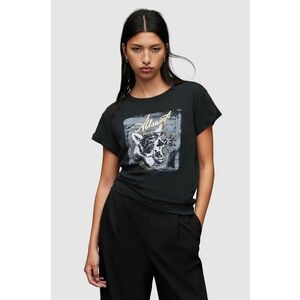 AllSaints tricou din bumbac Panthere femei, culoarea negru imagine
