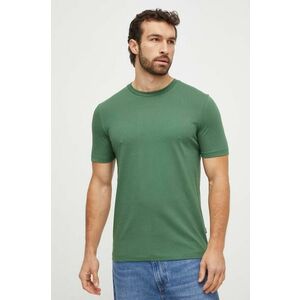 BOSS tricou din bumbac barbati, culoarea verde, neted, 50468347 imagine