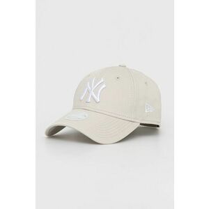 New Era șapcă de baseball din bumbac culoarea bej, modelator, NEW YORK YANKEES imagine