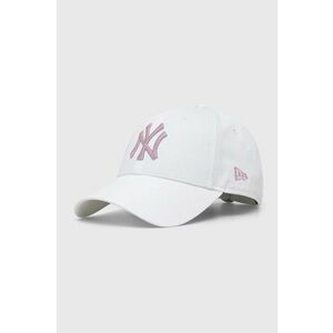 New Era șapcă de baseball din bumbac culoarea alb, cu imprimeu, NEW YORK YANKEES imagine