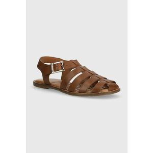 Barbour sandale de piele Macy femei, culoarea maro, LFO0683TA52 imagine