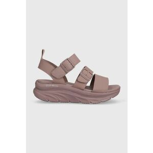 Skechers sandale RELAXED FIT femei, culoarea roz, cu platforma imagine