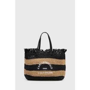 Karl Lagerfeld geanta de plaja culoarea negru imagine