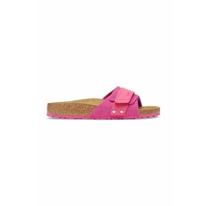 Birkenstock papuci din piele Oita femei, culoarea roz, 1026546 imagine