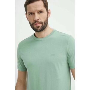 BOSS tricou din bumbac bărbați, culoarea verde, uni 50468347 imagine