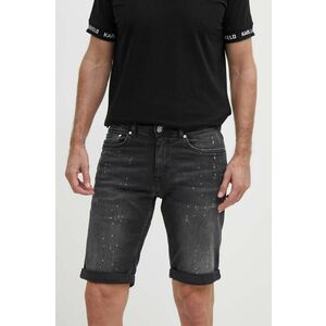 Karl Lagerfeld pantaloni scurți jeans bărbați, culoarea negru 542832.265820 imagine