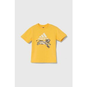 adidas tricou copii x Disney culoarea galben, cu imprimeu, IY7699 imagine