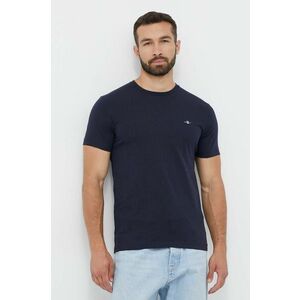 Gant tricou din bumbac culoarea albastru marin, neted imagine