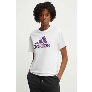 adidas tricou din bumbac femei, culoarea alb, IY3435 imagine