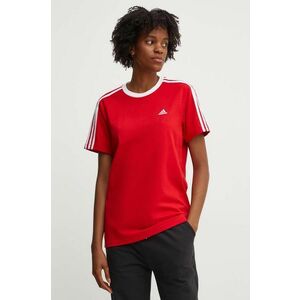 adidas tricou din bumbac Essentials femei, culoarea rosu, IY1699 imagine