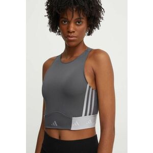 adidas Performance top de antrenament Hyperglam culoarea gri, IK5504 imagine