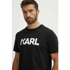 Karl Lagerfeld tricou din bumbac culoarea negru, cu imprimeu imagine