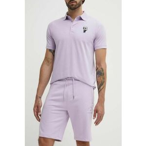 Karl Lagerfeld pantaloni scurti barbati, culoarea violet imagine
