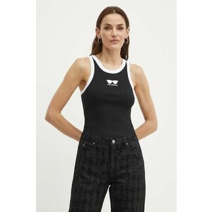 Karl Lagerfeld top femei, culoarea negru, 245W1719 imagine