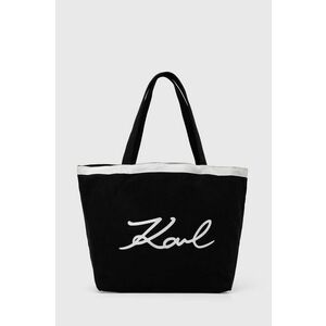 Karl Lagerfeld geanta de bumbac culoarea negru, 245W3853 imagine