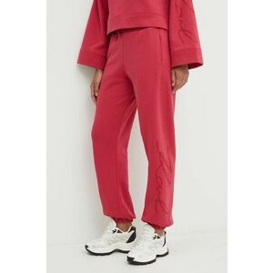 Karl Lagerfeld pantaloni de trening culoarea rosu, cu imprimeu, 245W1053 imagine