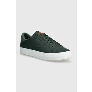 Lacoste sneakers din piele Powercourt Winter Leather culoarea verde, 46SMA0082 imagine