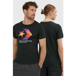 Converse tricou din bumbac culoarea negru, cu imprimeu, 10026364-A02 imagine