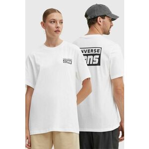 Converse tricou din bumbac culoarea alb, cu imprimeu, 10021134-A27 imagine
