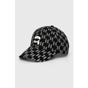 Karl Lagerfeld șapcă de baseball din bumbac culoarea negru, modelator, 245W3404 imagine