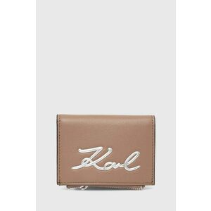 Karl Lagerfeld portofel de piele femei, culoarea maro, 245W3231 imagine