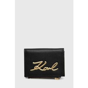 Karl Lagerfeld portofel de piele femei, culoarea negru, 245W3231 imagine
