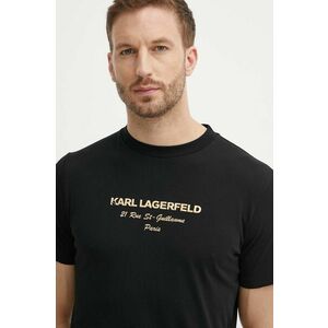 Karl Lagerfeld tricou din bumbac barbati, culoarea negru, cu imprimeu, 542224.755056 imagine