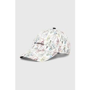 Karl Lagerfeld șapcă de baseball din bumbac culoarea alb, modelator, 245W3416 imagine