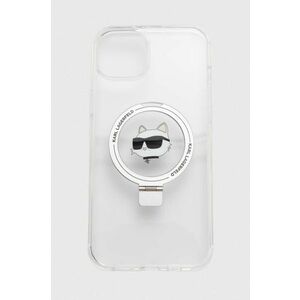 Karl Lagerfeld etui pentru telefon iPhone 15 Plus / 14 Plus 6.7 culoarea alb, KLHMP15MHMRSCHH imagine