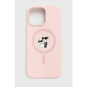 Karl Lagerfeld etui pentru telefon iPhone 15 Pro Max 6.7 culoarea roz, KLHMP15XSCMKCRHP imagine