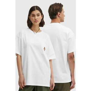Converse tricou din bumbac culoarea alb, cu imprimeu, 10026445-A02 imagine