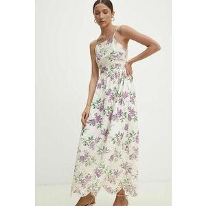 Answear Lab rochie culoarea alb, maxi, evazati imagine