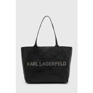 Karl Lagerfeld poseta de piele culoarea negru, 245W3086 imagine